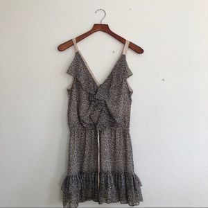 Ruffle Front Midi Dress